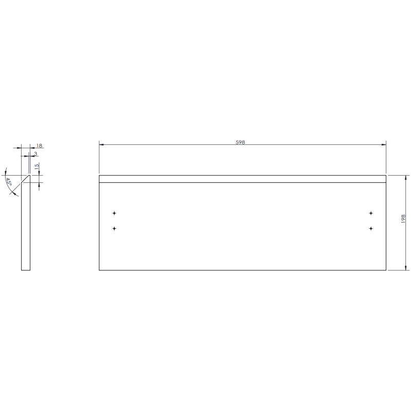 Mexen Orio шкаф за баня 60 см с мивка Otis, 1 чекмедже, черен мат - 91A10-06023-1-BF71-W18M71