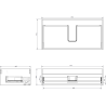 Mexen Orio шкаф за баня 90 см с мивка Otis, 1 чекмедже, сив мат/бял мат - 91A10-09023-1-BF62-W18M01
