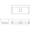 Mexen Orio шкафче за баня 90 cm с мивка Otis, 1 чекмедже, графит мат/бяла мат - 91A10-09023-1-BF66-W18M01