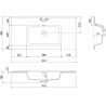 Mexen Orio шкаф за баня 90 см с мивка Otis, 1 чекмедже, черен мат - 91A10-09023-1-BF71-W18M71