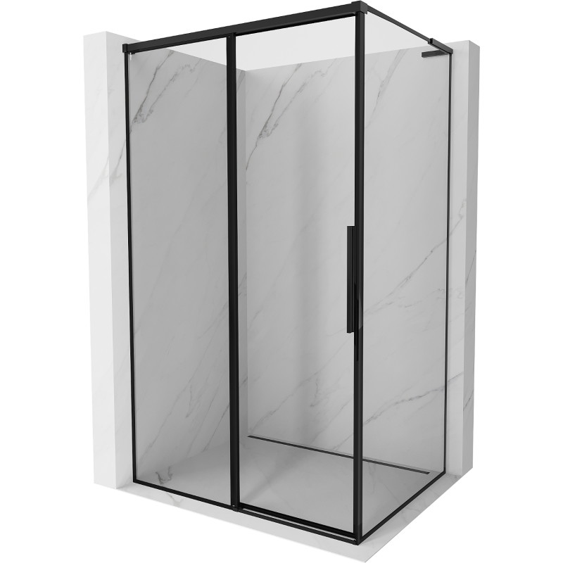 Mexen Rox L лява плъзгаща се душ кабина 110 x 120 см, черна рамка, черна