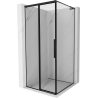 Mexen Rox L плъзгаща се душ кабина лява 120 x 120 см, черна рамка, черна - 8C2L-120-120-70-70-L