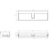 Mexen Orio шкаф за баня 140 см с мивка Otis, 1 чекмедже, бял гланц - 91A10-14023-1-BF00-W18M00