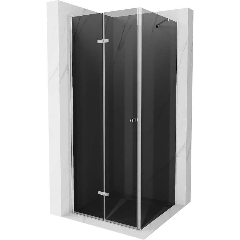 Mexen Lima сгъваема душ кабина 80 x 80 см, графит, хром - 856-080-080-01-40