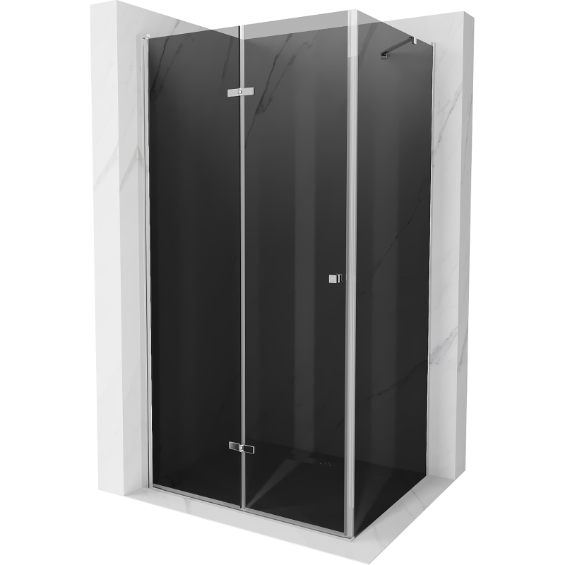 Mexen Lima сгъваем душ-кабина 80 x 100 см, графит, хром - 856-080-100-01-40