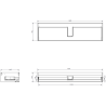 Mexen Orio шкаф за баня 160 см с мивка Otis, 1 чекмедже, бял гланц - 91A10-16023-1-BF00-W18M00