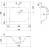 Mexen Orio шкафче за баня 50 см с мивка Vela, 1 чекмедже, черен мат - 91A10-05023-1-BF71-W23M71