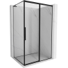 Mexen Rox L плъзгаща се душ кабина дясна 120 x 80 см, черна рамка, черна - 8C2L-120-080-70-70-P