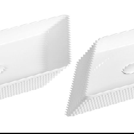 Mexen Grovo кръгла мивка върху плот рифелована 41 x 41 cm, бяла - 22304100