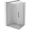Mexen Rox плъзгаща се душ кабина 160 x 120 см, прозрачна, четкана в сив цвят - 8C2-160-120-66-00