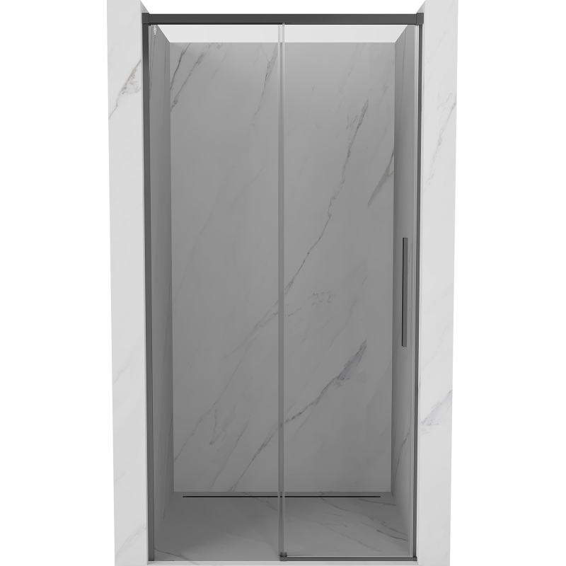 Mexen Rox плъзгащи се душ врати 120 см, прозрачни, цвят пистолетен метал - 8C2-120-000-95-00