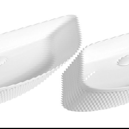 Mexen Grovo оребрена мивка за плот 41 x 36 см, бяла - 22304200