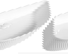 Mexen Grovo оребрена мивка за плот 41 x 36 см, бяла - 22304200