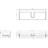 Mexen Orio шкаф за баня 120 cm с мивка Vela, 1 чекмедже, сив мат/бял мат - 91A10-12023-1-BF62-W23M01