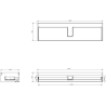 Mexen Orio шкаф за баня 160 см с мивка Vela, 1 чекмедже, бял мат - 91A10-16023-1-BF01-W23M01