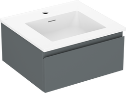 Mexen Orio шкаф за баня 50 см с мивка Otis, 1 чекмедже, графит мат/бял мат - 91A10-05023-1-BF66-W18M01