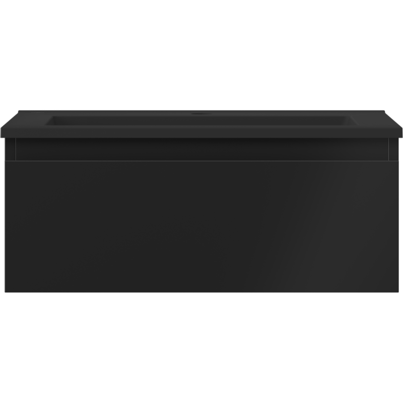 Mexen Orio шкаф за баня 60 см с мивка Otis, 1 чекмедже, черен мат - 91A10-06023-1-BF71-W18M71