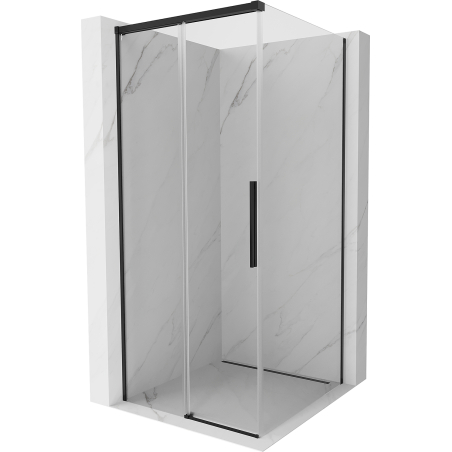 Mexen Rox разтегателна душ кабина 90 x 90 см, прозрачна, черна - 8C2-090-090-70-00
