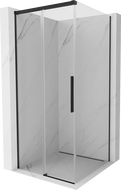 Mexen Rox плъзгаща се душ кабина 90 x 90 см, прозрачна, черна - 8C2-090-090-70-00