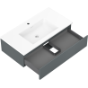 Mexen Orio шкаф за баня 90 см с мивка Otis, 1 чекмедже, графит мат/бял мат