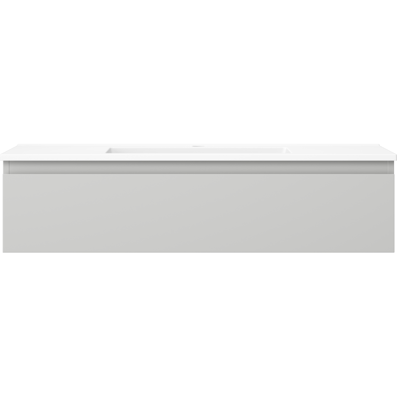 Mexen Orio шкаф за баня 100 см с мивка Otis, 1 чекмедже, сив мат/бял мат