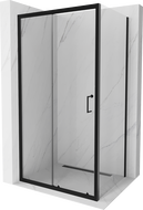 Mexen Apia плъзгаща се душ кабина 125 x 80 см, прозрачна, черна - 840-125-080-70-00