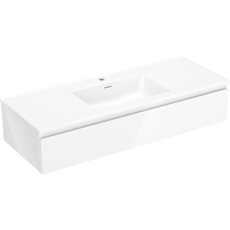 Mexen Orio шкаф за баня 120 см с мивка Otis, 1 чекмедже, бял гланц - 91A10-12023-1-BF00-W18M00