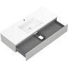 Mexen Orio шкаф за баня 120 см с мивка Otis, 1 чекмедже, сив мат/бял мат