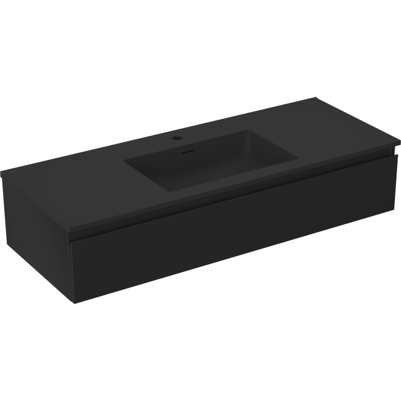 Mexen Orio баня шкаф 120 см с мивка Otis, 1 чекмедже, черен мат - 91A10-12023-1-BF71-W18M71