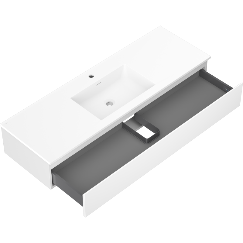 Mexen Orio шкаф за баня 140 см с мивка Otis, 1 чекмедже, бял мат - 91A10-14023-1-BF01-W18M01