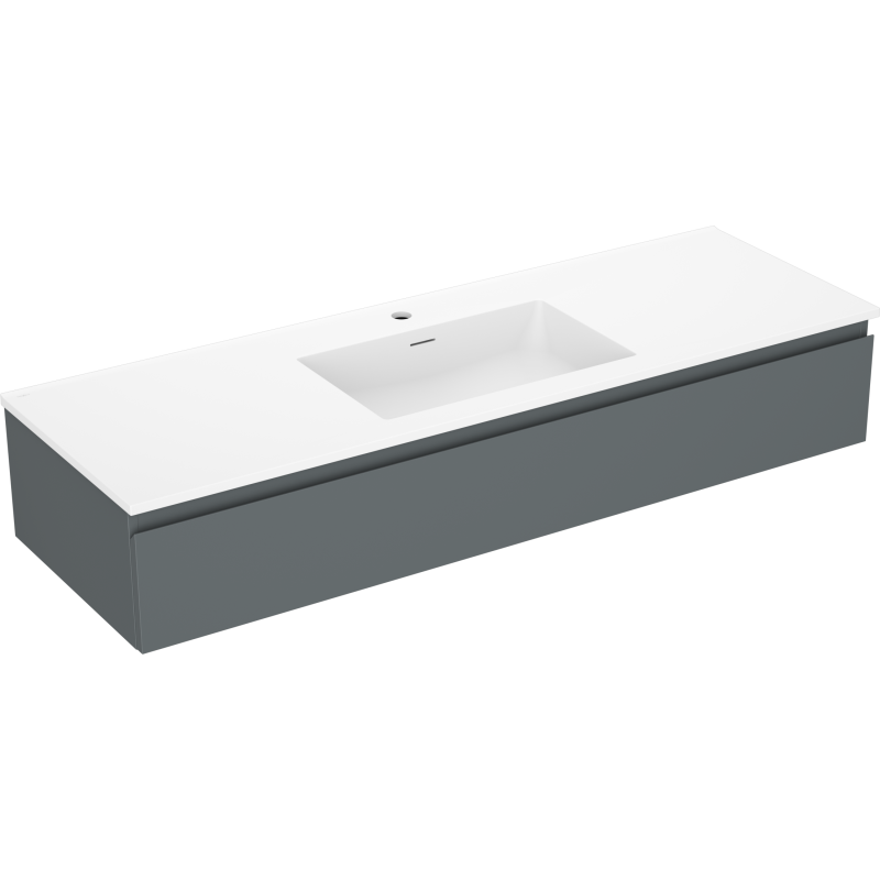 Mexen Orio шкаф за баня 140 см с мивка Otis, 1 чекмедже, графит мат/бял мат - 91A10-14023-1-BF66-W18M01