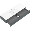 Mexen Orio шкаф за баня 140 см с мивка Otis, 1 чекмедже, графит мат/бял мат - 91A10-14023-1-BF66-W18M01