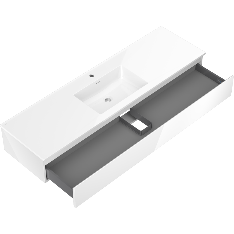 Mexen Orio шкаф за баня 160 см с мивка Otis, 1 чекмедже, бял гланц - 91A10-16023-1-BF00-W18M00