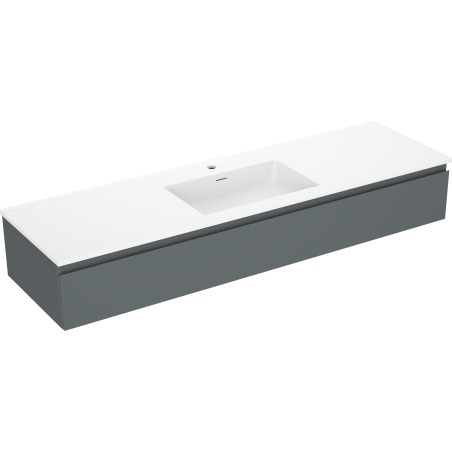 Mexen Orio шкаф за баня 160 см с мивка Otis, 1 чекмедже, графит мат/бял мат - 91A10-16023-1-BF66-W18M01