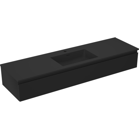 Mexen Orio шкаф за баня 160 см с мивка Otis, 1 чекмедже, черен мат - 91A10-16023-1-BF71-W18M71