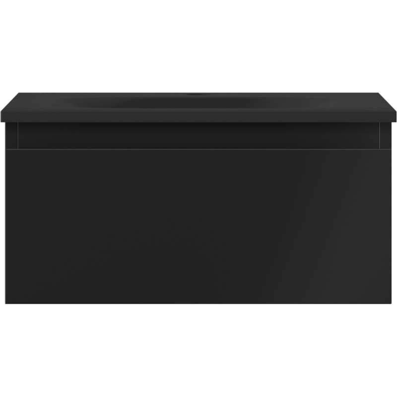 Mexen Orio шкаф за баня 50 см с мивка Vela, 1 чекмедже, черен мат - 91A10-05023-1-BF71-W23M71