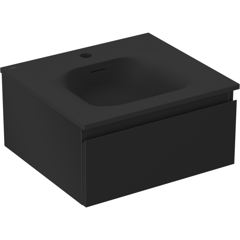 Mexen Orio шкаф за баня 50 см с мивка Vela, 1 чекмедже, черен мат - 91A10-05023-1-BF71-W23M71