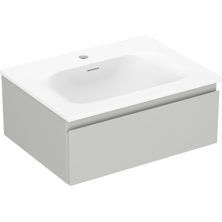 Mexen Orio шкаф за баня 60 см с мивка Vela, 1 чекмедже, сив мат/бял мат