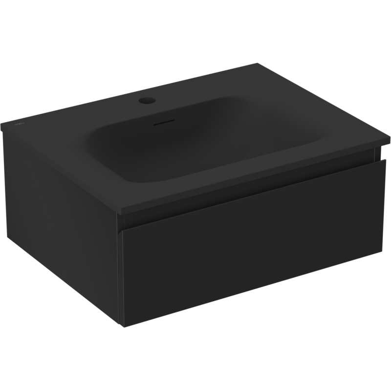 Mexen Orio шкафче за баня 60 см с мивка Vela, 1 чекмедже, черно мат - 91A10-06023-1-BF71-W23M71