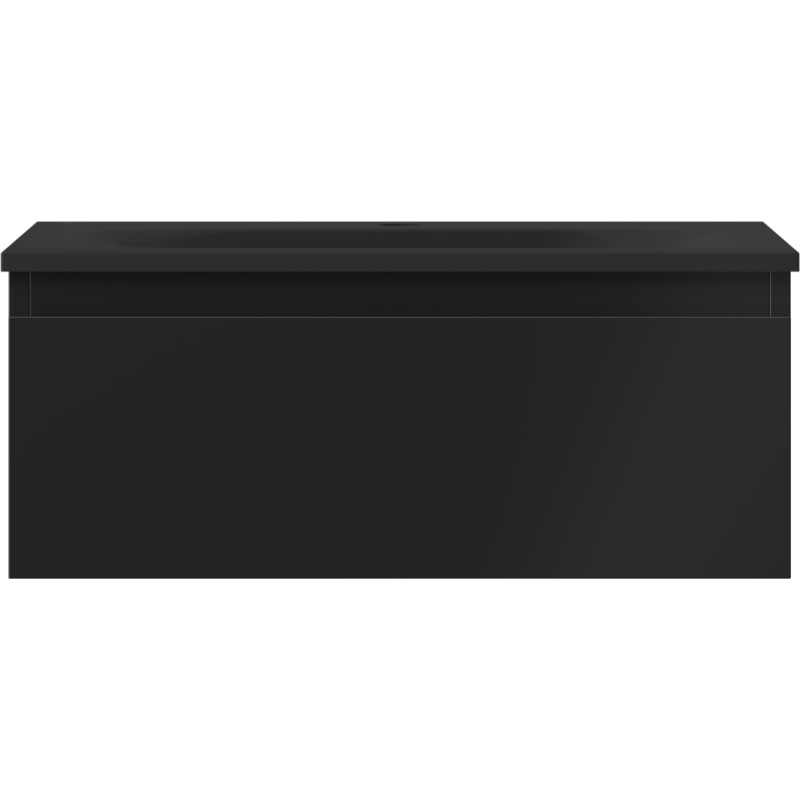 Mexen Orio шкафче за баня 60 см с мивка Vela, 1 чекмедже, черно мат - 91A10-06023-1-BF71-W23M71