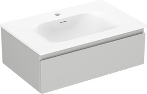 Mexen Orio шкаф за баня 70 см с мивка Vela, 1 чекмедже, сив мат/бял мат - 91A10-07023-1-BF62-W23M01
