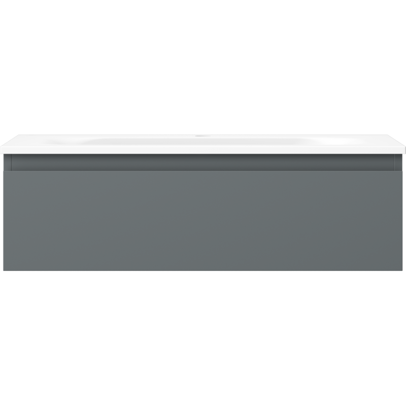 Mexen Orio шкаф за баня 80 см с мивка Vela, 1 чекмедже, мат графит/мат бял - 91A10-08023-1-BF66-W23M01