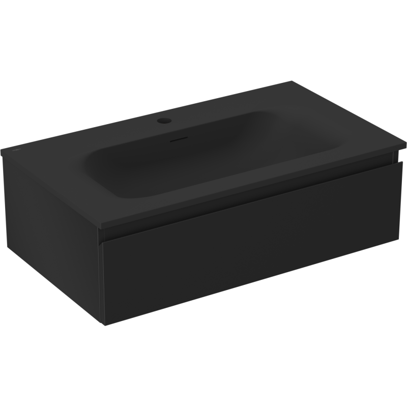 Mexen Orio шкаф за баня 80 см с мивка Vela, 1 чекмедже, черен мат - 91A10-08023-1-BF71-W23M71