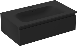 Mexen Orio шкаф за баня 80 см с мивка Vela, 1 чекмедже, черен мат - 91A10-08023-1-BF71-W23M71