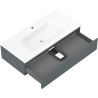 Mexen Orio шкаф за баня 100 см с мивка Vela, 1 чекмедже, графит мат/бял мат