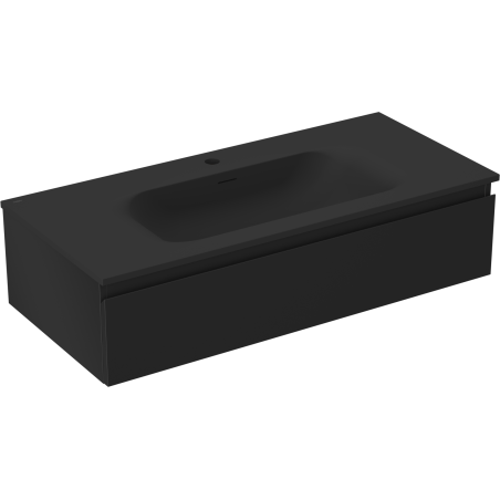 Mexen Orio шкаф за баня 100 см с мивка Vela, 1 чекмедже, черен мат - 91A10-10023-1-BF71-W23M71