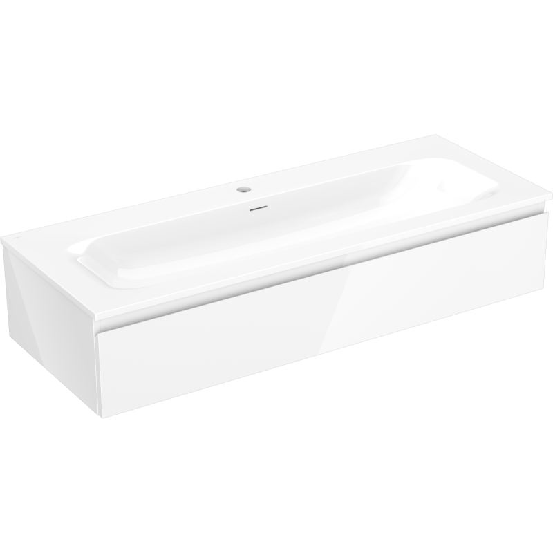 Mexen Orio комплект шкафче за баня 120 см с мивка Vela, 1 чекмедже, бял гланц - 91A10-12023-1-BF00-W23M00