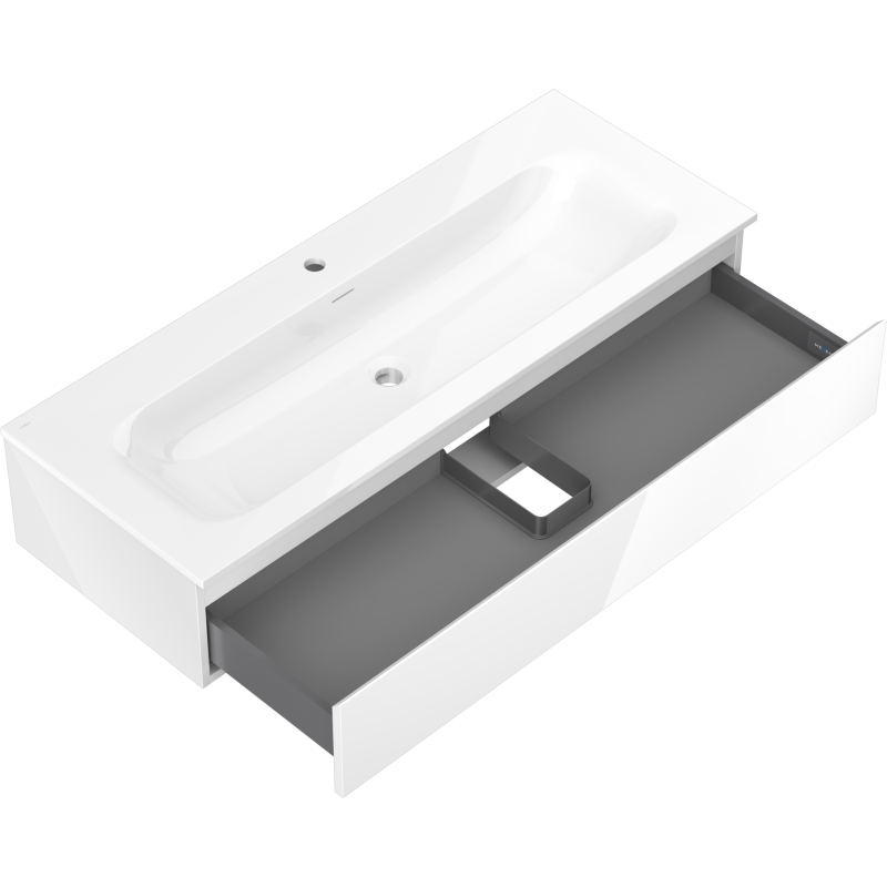 Mexen Orio комплект шкафче за баня 120 см с мивка Vela, 1 чекмедже, бял гланц - 91A10-12023-1-BF00-W23M00