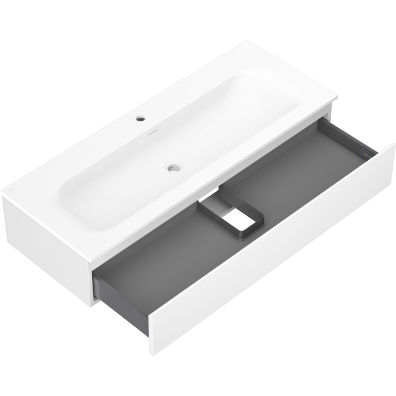 Mexen Orio шкаф за баня 120 см с мивка Vela, 1 чекмедже, бял мат - 91A10-12023-1-BF01-W23M01