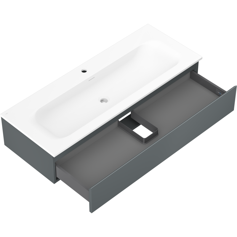 Mexen Orio баня шкаф 120 см с мивка Vela, 1 чекмедже, мат графит/мат бял - 91A10-12023-1-BF66-W23M01
